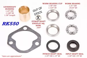 RK550 Repair Kit - Manual Saginaw Steering Gear Type 525 STEEL CAGE Bearing - Bild 1 von 3
