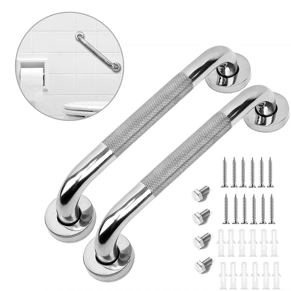 2x Edelstahl Haltegriff Sicherheit Handlauf Für Bad Dusche Badgriff Rutschfeste - Bild 1 von 4