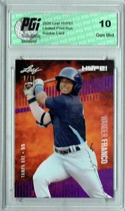 Wander Franco 2020 Leaf HYPE! #56A Purple SP, Only 10 Made Rookie Card PGI 10 - Picture 1 of 1
