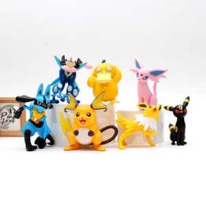 Juego de 7 piezas Pokemon Figura Evolución Raichu Lucario Greninja Psyduck Umbreon Juguete - Imagen 1 de 10