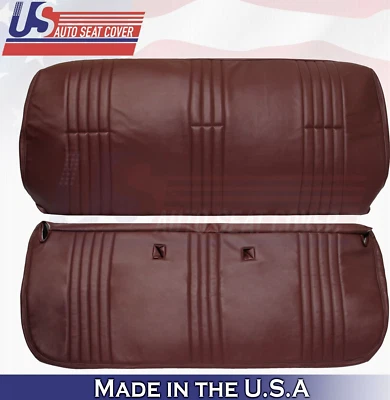 1996 For GMC Sierra C/K 1500 2500 3500 Top & Bottom Bench Vinyl Seat Covers Red - Image 1 of 4