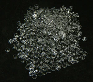 100 PCS. ROUND 1.0-3.0 MM. MACHINE CUT WHITE SAPPHIRE LAB CORUNDUM - Picture 1 of 5