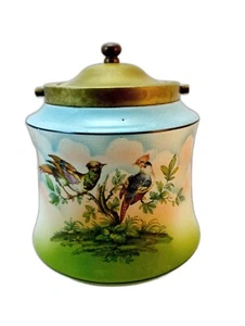 Antique Porcelain Cookie/Biscuit Jar Palissy Pottery Albert E. Jones(Longton) - Picture 1 of 18