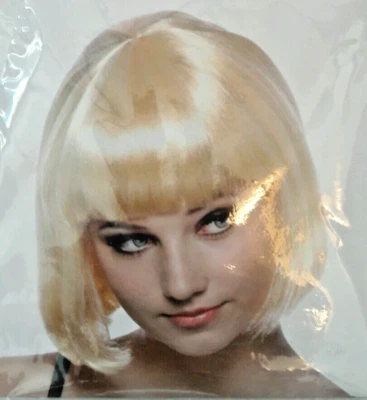 Cosplay Blonde Bob Style Costume Wig 1920's  Great Gatsby Halloween NIP - Изображение 1 из 2