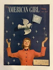 The American Girl Magazine February 1951 VTG Girl Scouts Fraternal Mid Century - Picture 1 of 3