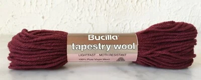 Vintage Bucilla Tapestry 100% Pure Virgin Wool Yarn - 1 Skein Burgundy #78 - Image 1 of 3