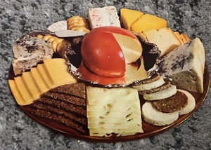 Vintage 1950s Diner Sign Poster | Ice Cream Cheese Platter Gouda Swiss Display - Picture 1 of 4
