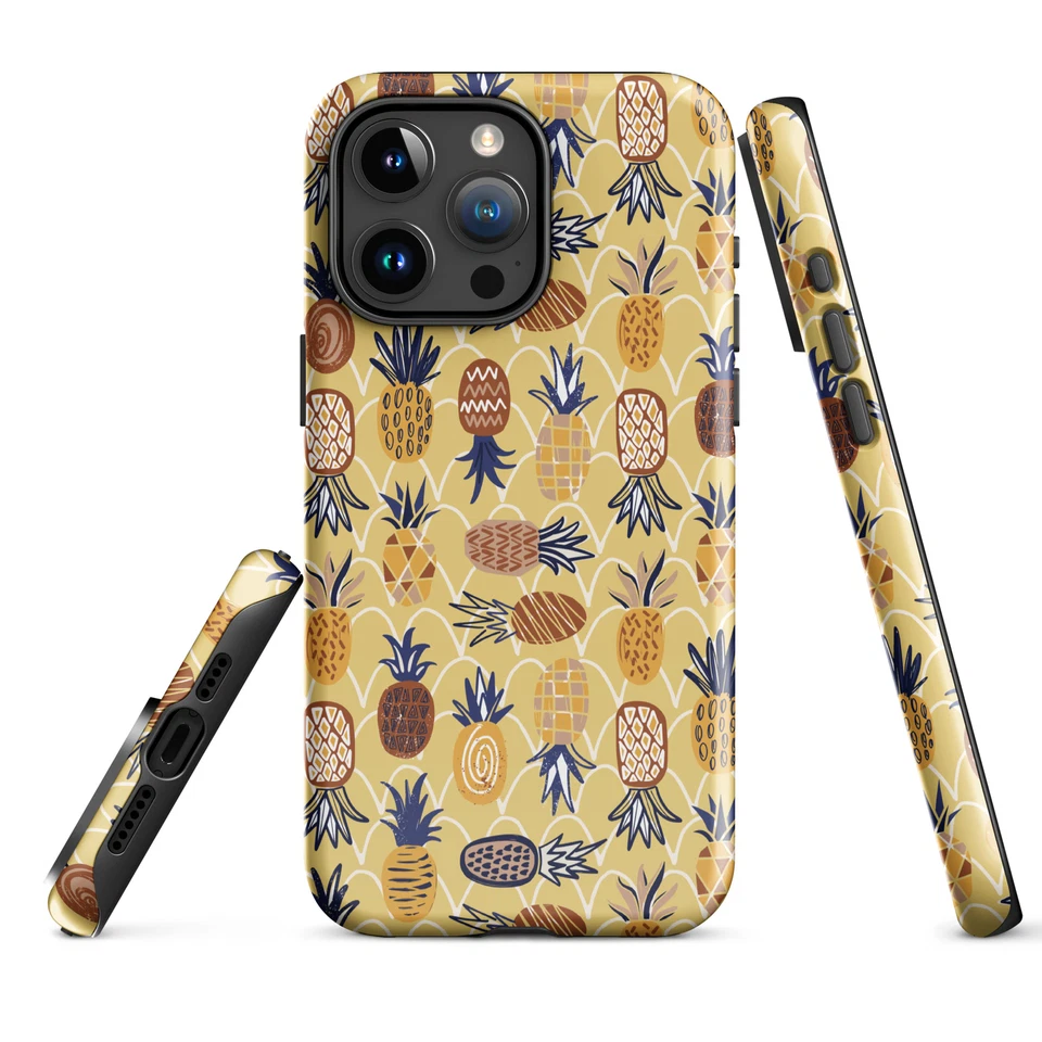 iPhone Case Summer Vintage Boho Pineapple Tough Case - Image 1 of 1