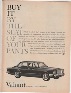 Original 1960 Plymouth Valiant Magazine Ad "Buy It by the Seat of Your Pants" - Picture 1 of 1