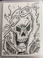 Ghost Rider Marvel Personal Sketch Card PSC Joseph Lozada Original Art 1/1