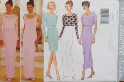 Butterick Sewing Pattern 4782 Misses Top Dress Wedding Evening Party Sized 6-10 - Image 1 of 4