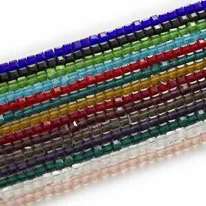 30pcs 6mm Square Faceted Austria Crystal loose spacer Beads Jewelry Making