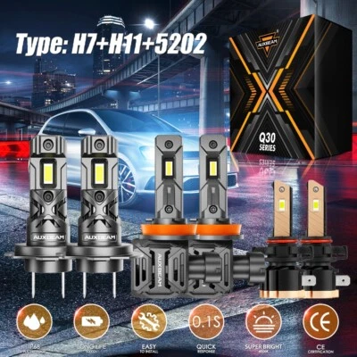 Combo de faros LED + bombillas antiniebla 6X AUXBEAM Canbus para GMC Acadia 2007-2012 6500 k Foto 1 de 4