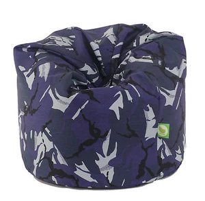 Large Adult Size Urban Camo Camouflage Blue Bean Bag Gaming Seat With Beans - Picture 1 of 2