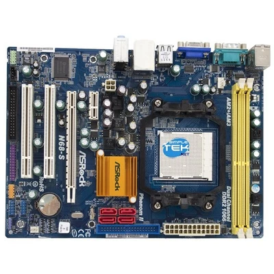 Asrock N68-s Scheda Madre Micro-atx Am2 Am2+ Am3 Ddr2 Rs232 Seria Ricondizionato - Immagine 1 di 4