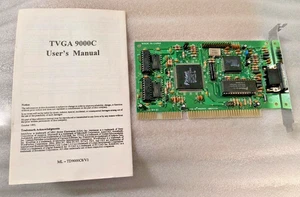 RARE VINTAGE TRIDENT TVGA 9000C 512K ISA VGA CARD WITH MANUAL MXB135 - Picture 1 of 5