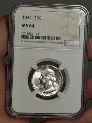1944 Washington Quarter MS64 25¢ NGC  - Image 1 of 4