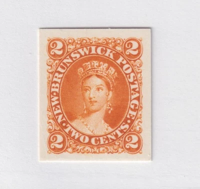 CANADA NEW BRUNSWICK #7P reddish range two cent plate proof CV $50 - Image 1 of 2