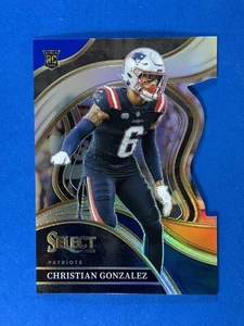 Troquelado Select 2023 azul y naranja #286 Christian Gonzalez RC Patriots/35 LEER - Imagen 1 de 2