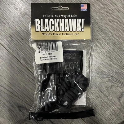 NEW Blackhawk Coiled Pistol Lanyard 90TPL1BK - Image 1 of 2