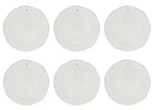 6er Set Dessertteller HEART STRIPES weiß grau Streifen 16cm Bastion Collections - Bild 1 von 2
