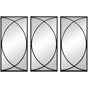 A&B Home 83724-DS Anita 31.9 X 15.7 inch Black Wall Mirror - Picture 1 of 5