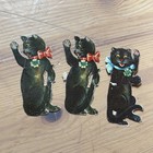 Victorian Scraps - Black Cats x3