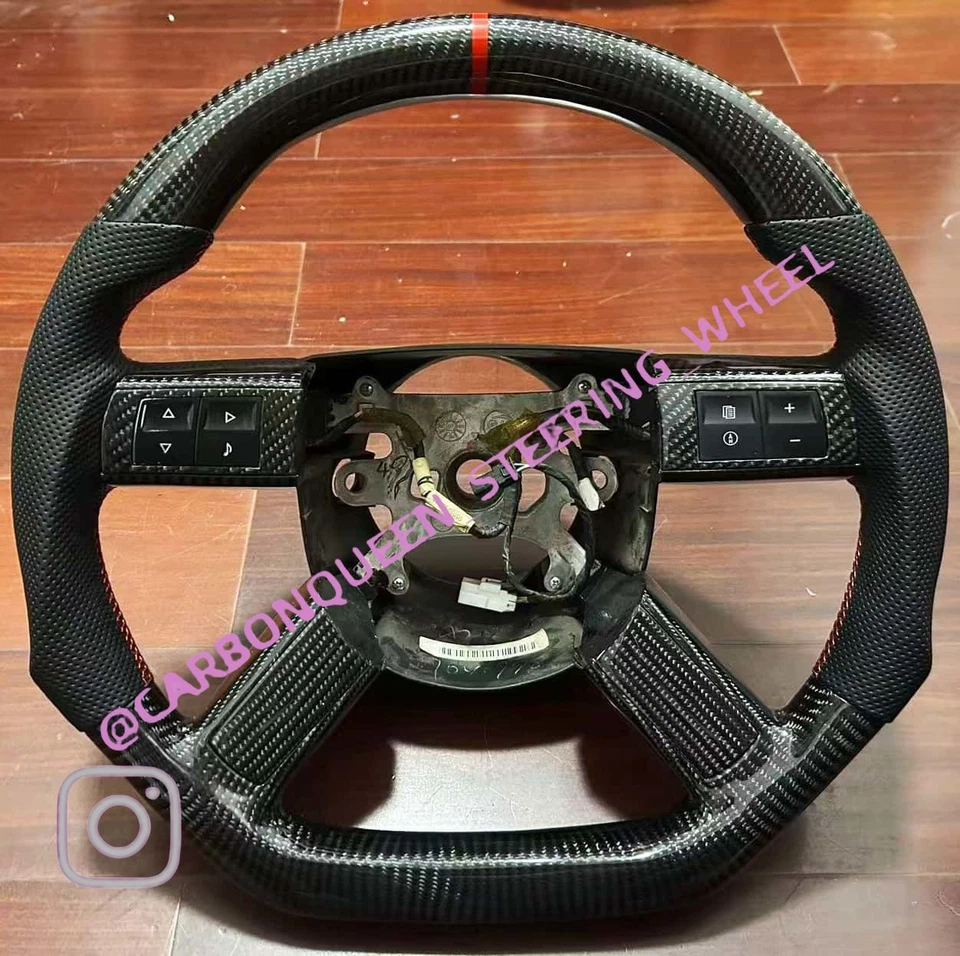 Volante de fibra de carbono real para Dodge Challenger SRT8/Chrysler - Imagem 1 de 4