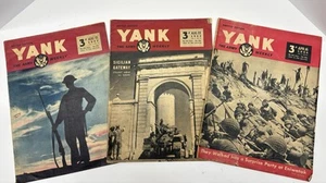 Yank “British Edition” The Army Weekly Aug. 15 1943, Aug. 22 1943, Apr. 16 1944 - Picture 1 of 6