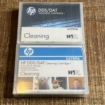 2 Sealed HP DDS/DAT Cleaning Cartridges – C5709A – Tape Drive Maintenance - Image 1 of 3
