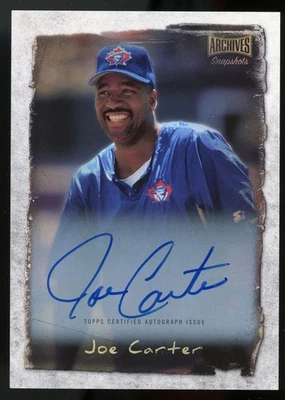 2021 Topps Archives Snapshots Tintype Autographs #TTJC Joe Carter 43/50 - Image 1 of 2