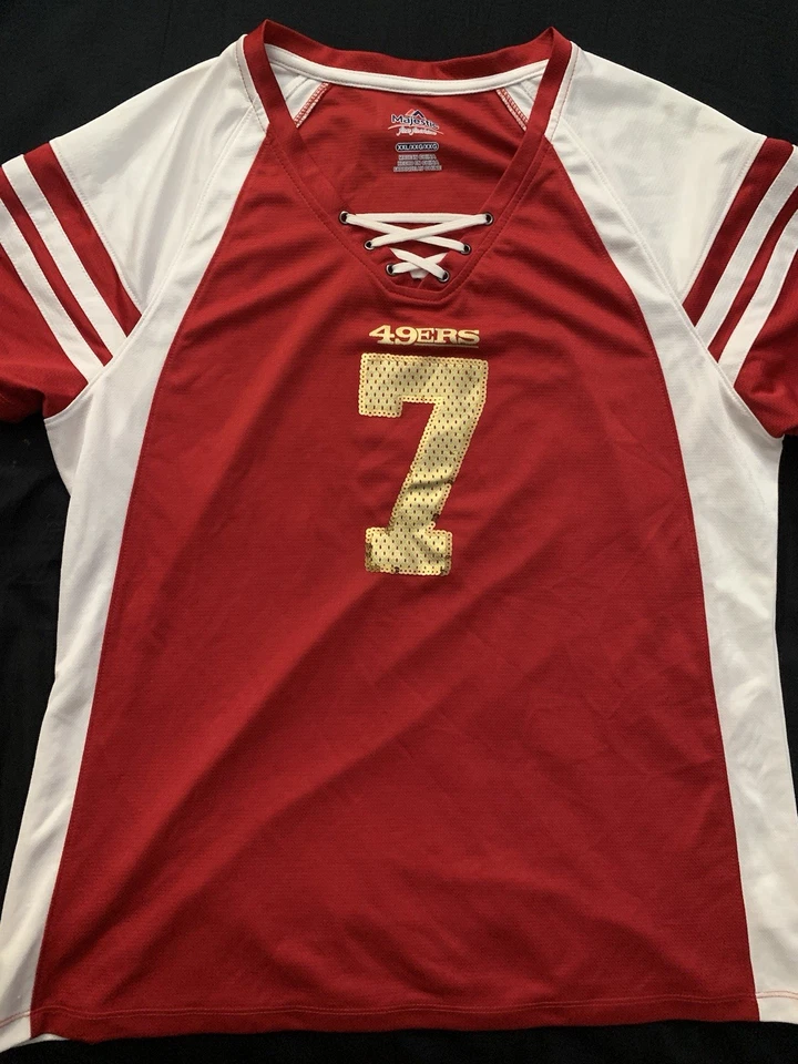 Camiseta feminina Colin Kaepernick San Francsico 49ers tamanho XXL - Imagem 1 de 4