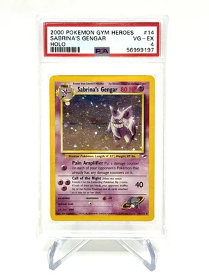 Sabrina's Gengar GYM HEROES HOLO PSA 4 2000 #14 *Half Swirl* - Image 1 of 3