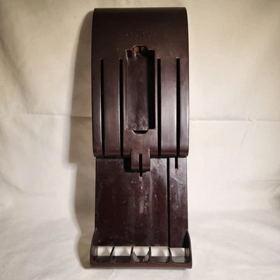 Vtg Cutco Brown Bakelite 6-Slot Knife Holder Storage Wall-Mount/Drawer Rack - Image 1 of 4