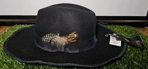 Peter Grimm Hat Survivor Hat Austria O/S Black NWT RARE!! Fedora Cowboy Hat - Picture 1 of 8