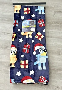 Christmas Bluey and Bingo Santa Hat Gifts Soft 50"x70" Throw Holiday Blanket - Picture 1 of 6