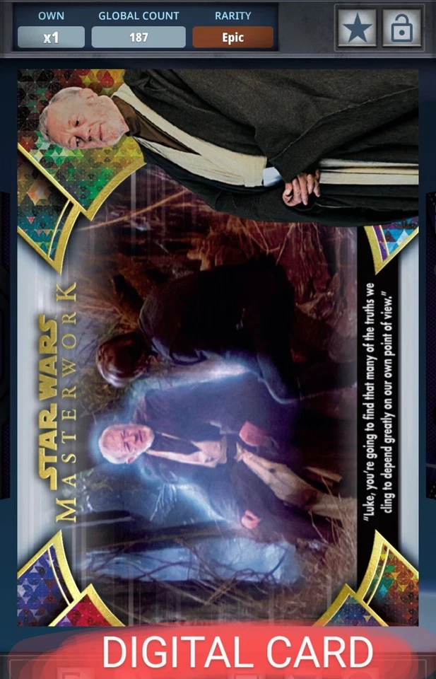 Topps Star Wars Card Trader Masterworks Obi-Wan Quote Chrome Gold Epic card - Image 1 of 1