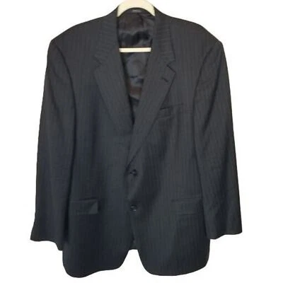 Blazer Traje Chaqueta 44R Negro Rayas Hart Schaffner Marx Trompetista Dorado Foto 1 de 4