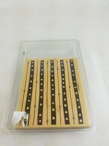 Stampin' Up! Tupfenmuster Linien groß gestaltet Gummi Holz montiert Stempel - Bild 1 von 2