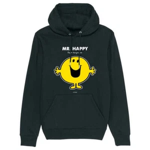 Mr Men Pullover Hoodie Mr. Happy Organic Cotton Long Sleeve Kids Top Hoody - Picture 1 of 13