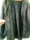 Politix Black Genuine Soft  Leather Jacket Trench Coat Sz L ( Xl? ) 120Cm Chest