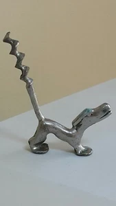 VINTAGE DOG SHAPE BOTTLE OPENER CORKSCREW ORIGINAL METAL ITEM ART DECO  - Picture 1 of 12