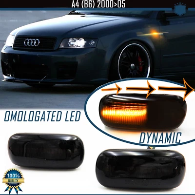 Frecce Laterali LED Dinamiche Sequenziali per AUDI A4 B6 100% CANBUS Omologate - Immagine 1 di 4