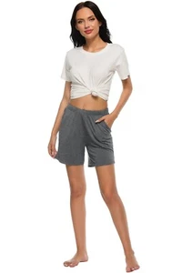 Women Sleepwear Lounge Pajama Short Home Casual Reading Walking Pjs Short - Picture 1 of 32