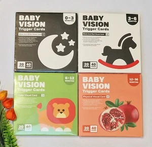 Baby Vision Trigger Cards 0-3 3-6 6-12 12-38 months - Picture 1 of 25