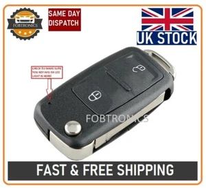 2 Button Remote Key Fob Shell Case For VW Volkswagen Transporter T6 Amarok + LGO - Picture 1 of 5
