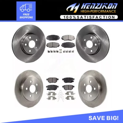 Pastillas de freno de rotor de disco delanteras traseras para Toyota Corolla Matrix Pontiac Vibe 2009-19 Foto 1 de 4