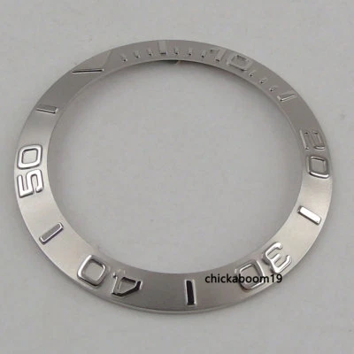 38MM Silver Ceramic Watch Bezel Fit 40MM Case SUB Automatic Movement Men's Watch - Image 1 of 4