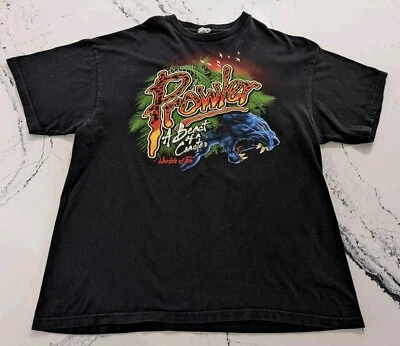 Y2K Worlds Of Fun Prowler Roller Coaster Big Graphic T Shirt Men's Large - Image 1 of 4
