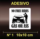 Adesivi Sticker No Free Rides Gas Or Ass Fuck Fake Taxi You Porn Hub Jdm Car Hot